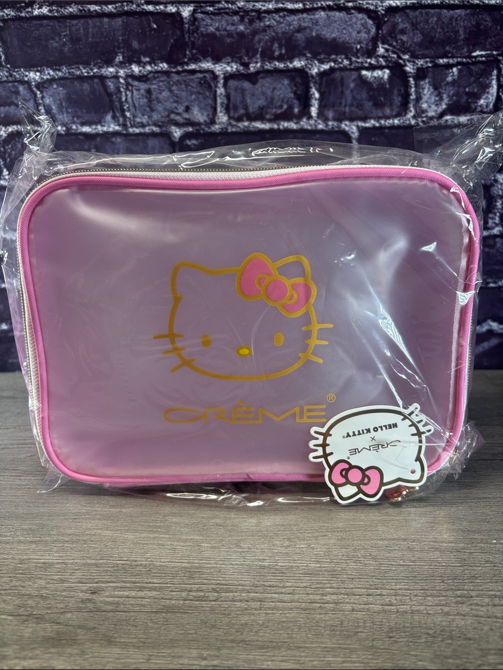 Hello Kitty Pink Clear Cosmetic Bag by Crème